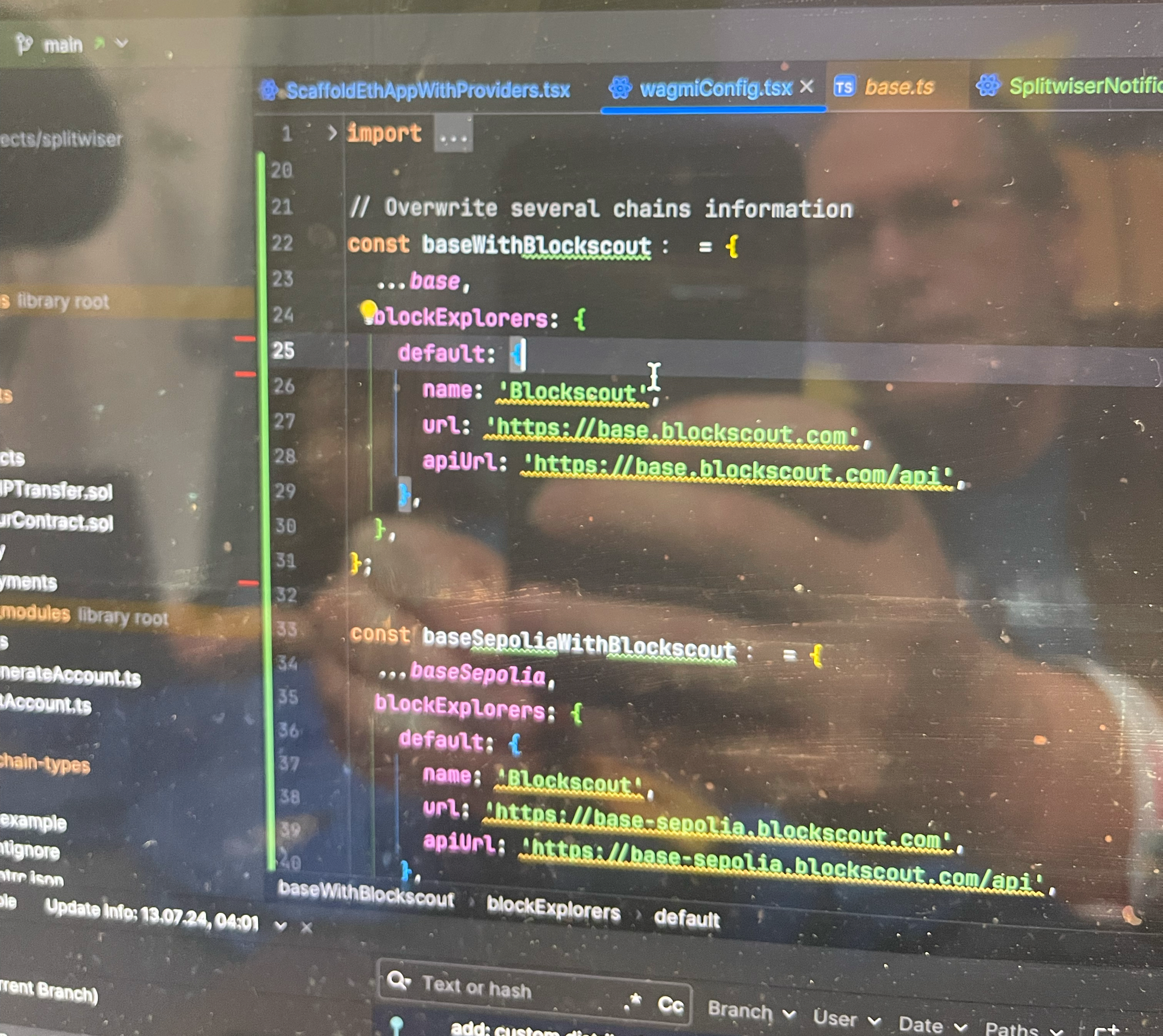 Code using Blockscout at hackathon