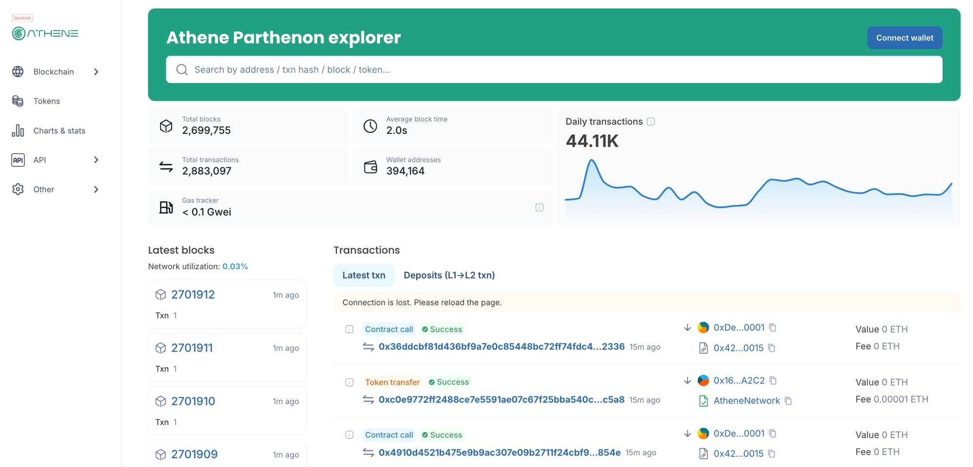 Athene Network Block Explorer