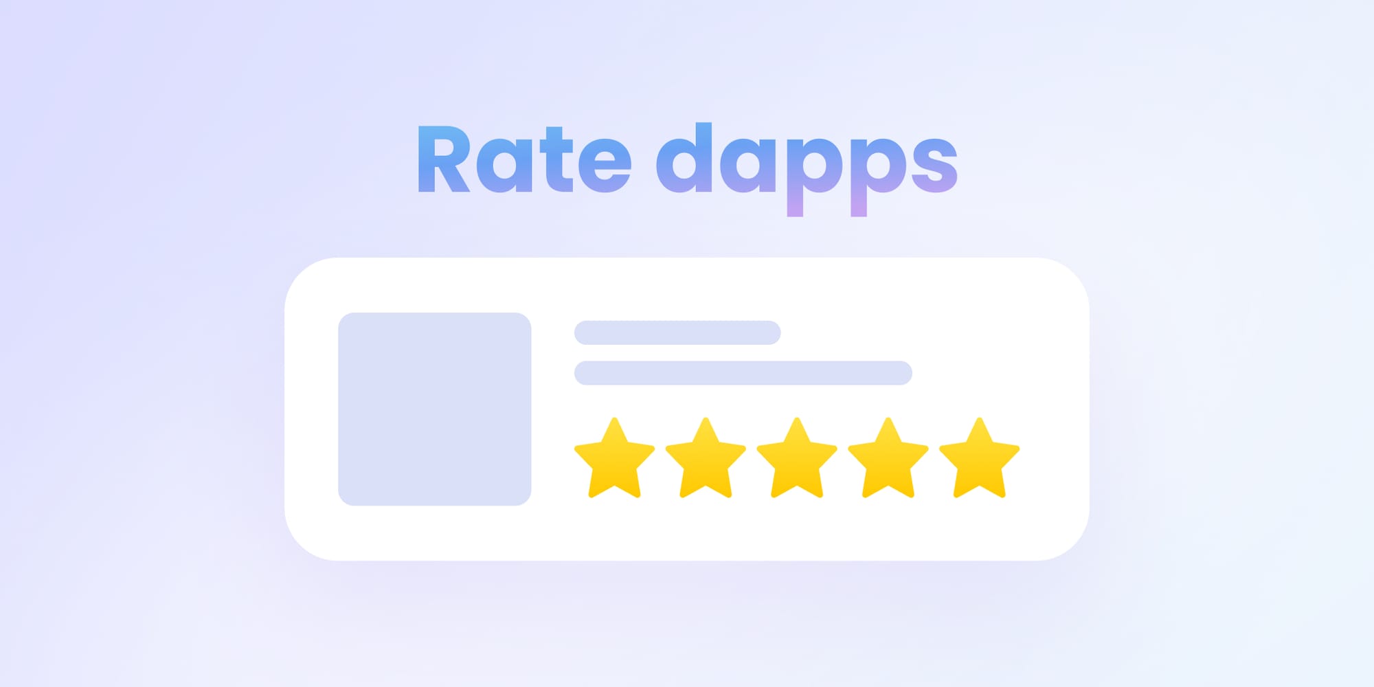 rate dapps with Blockscout