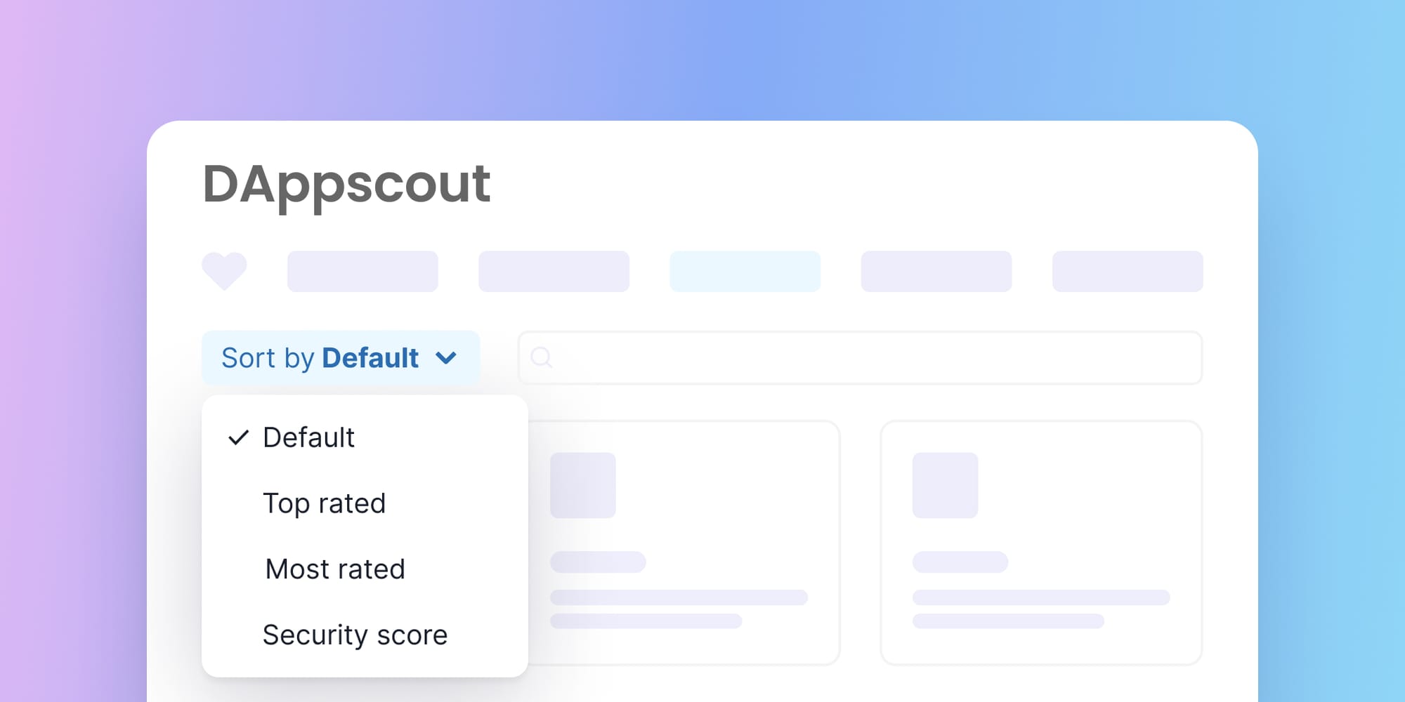 Sort Blockchain Dapps with Blockscout